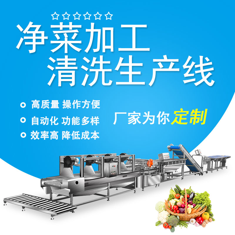 淨菜（cài）加工（gōng）清洗生產（chǎn）線